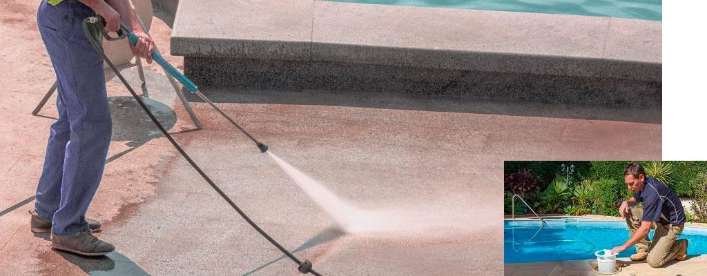 Limpiar piscina con hidrolimpiadora a presión paso a paso